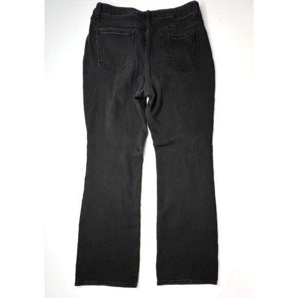 No Boundaries Juniors Mid‎ Rise Bootcut Dark Wash Black Stretch Jeans 15 Casual - Picture 8 of 10